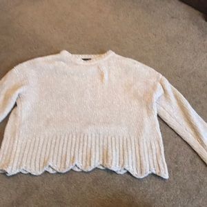 cynthia rowley off-white plush sweater